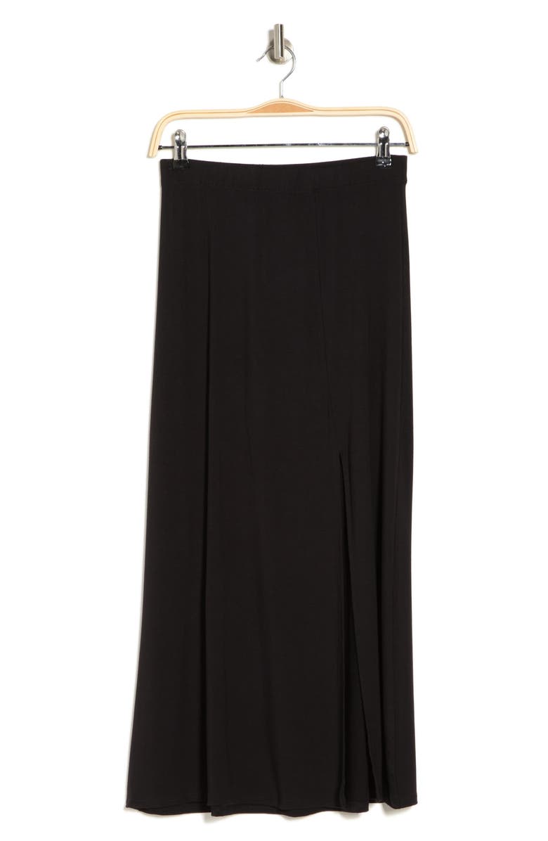 GO COUTURE Side Slit Maxi Skirt, Alternate, color, Black