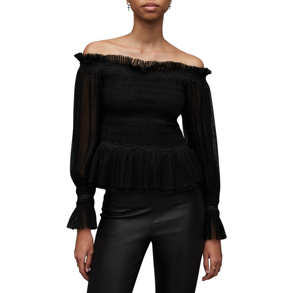 Allsaints Layla Top In Black
