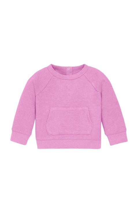 Baby Heathered Waffle Pocket Tee