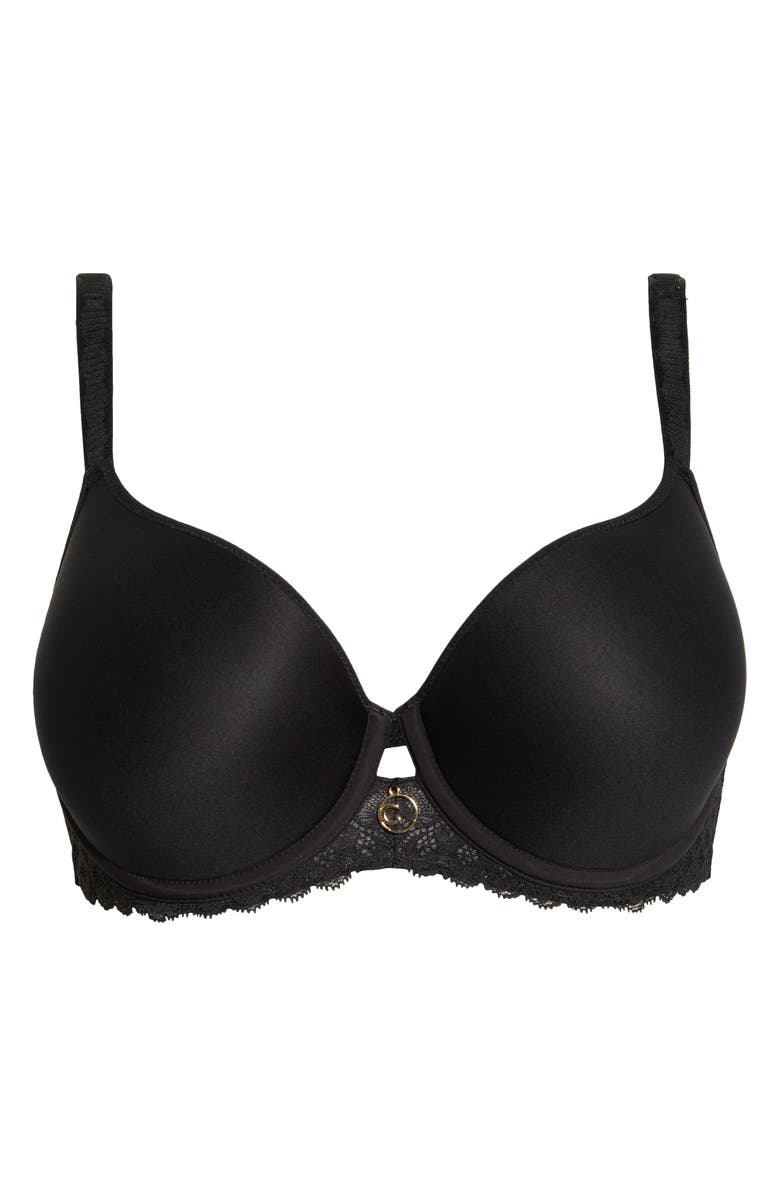 Chantelle Lingerie Romance Underwire Low Coverage T-Shirt Bra, Alternate, color, Black