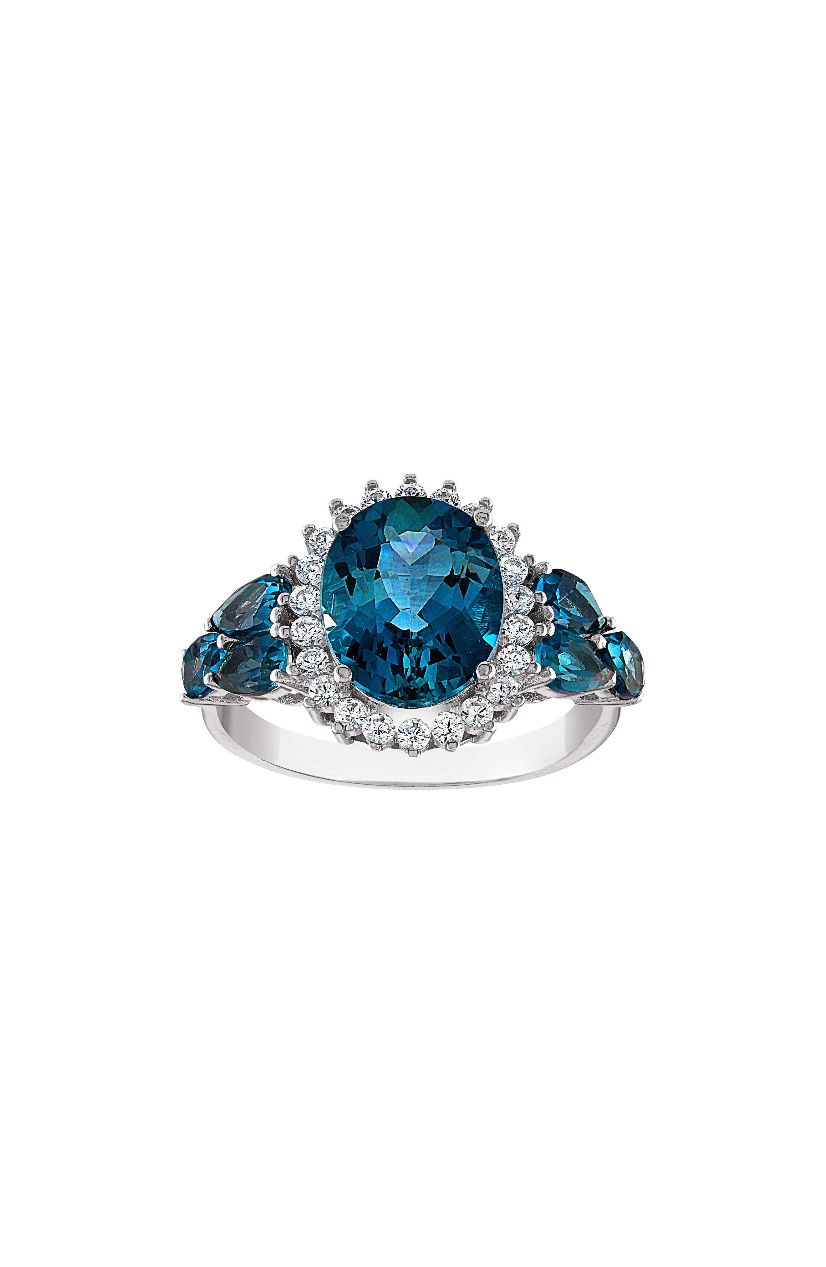 FZN Sterling Silver London Blue Topaz Ring