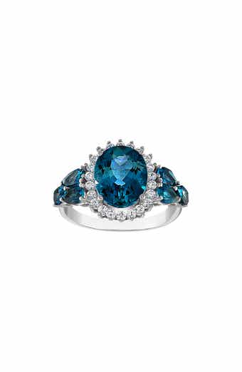 FZN Sterling Silver London Blue Topaz Ring