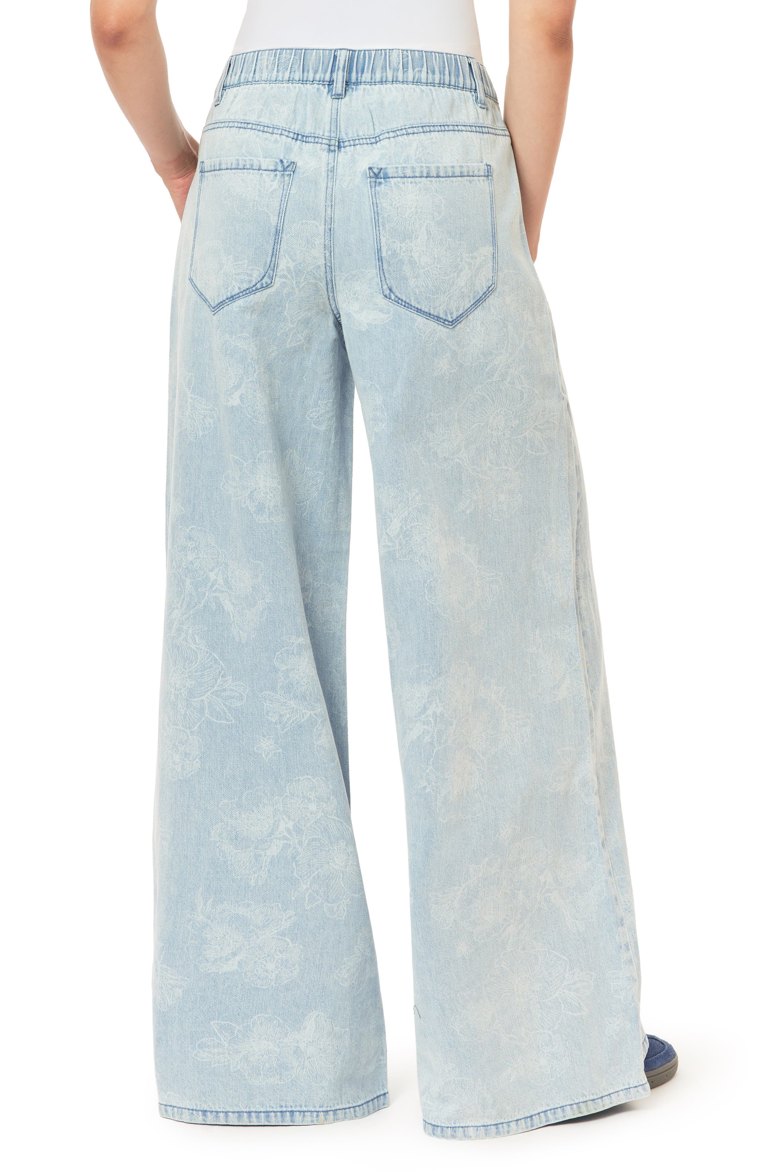 High Waist Elastic Back Palazzo Jeans - image 4