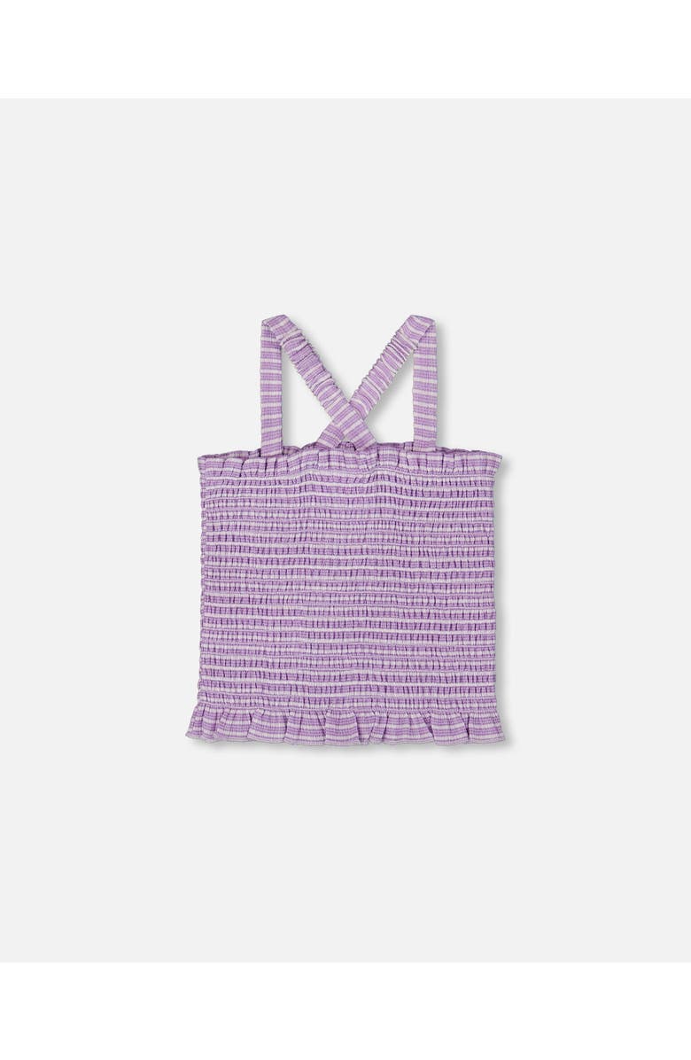 Deux par Deux Little Girl's Smocked Tank Top Lilac, Alternate, color,