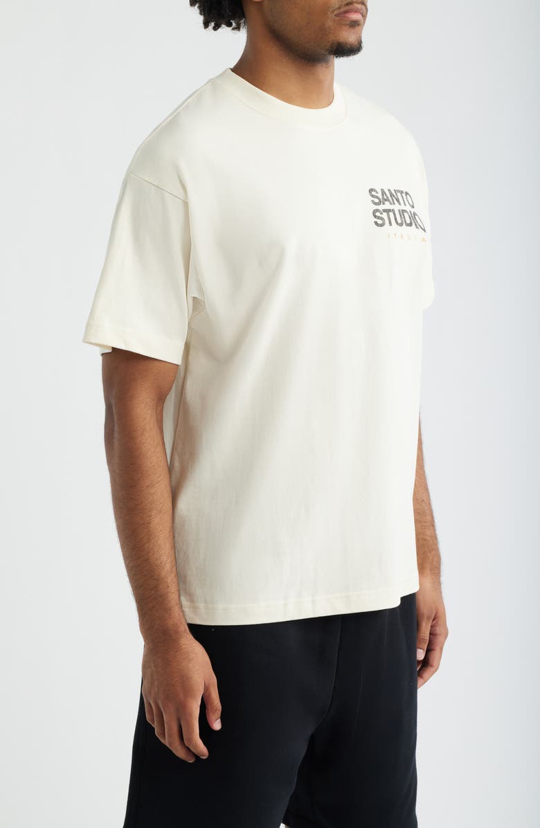 SANTO STUDIO Fear Eats Cotton T-Shirt, Alternate, color, Cream