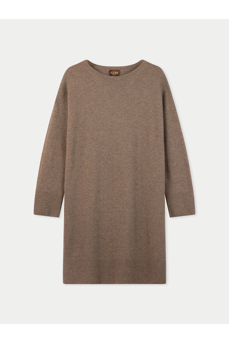 C-Neck Knit Dress, Main, color, taupe