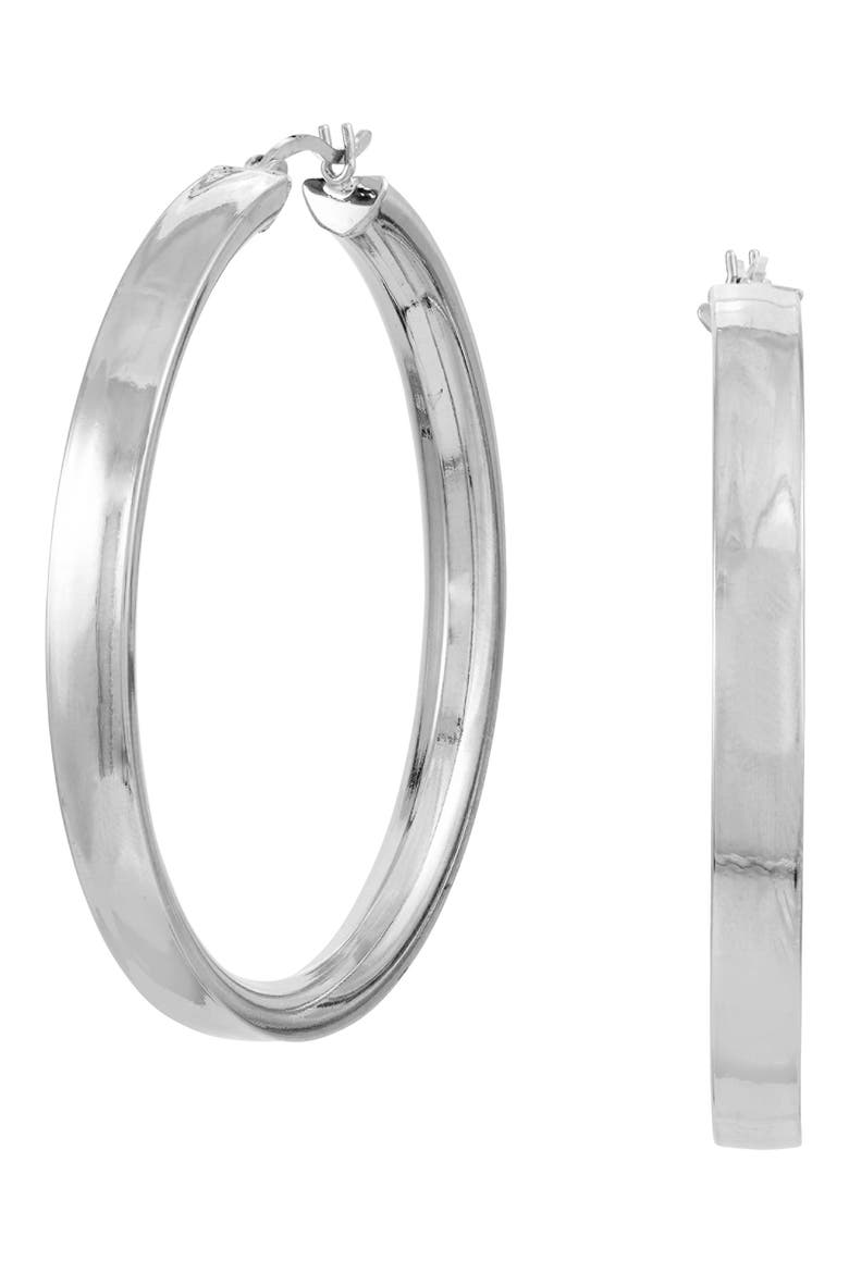 Large Hoop Earrings, Main, color, WHITE