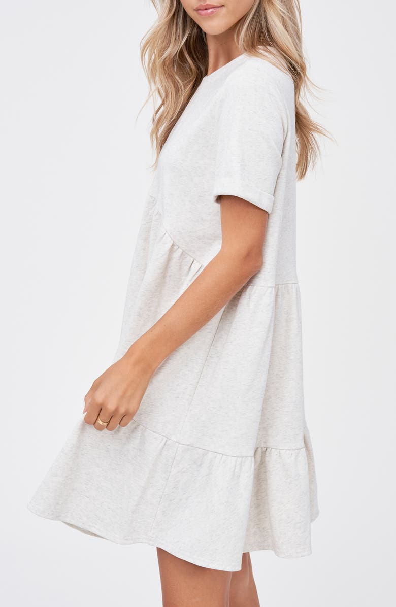 En Saison French Terry Tiered Minidress, Alternate, color, 