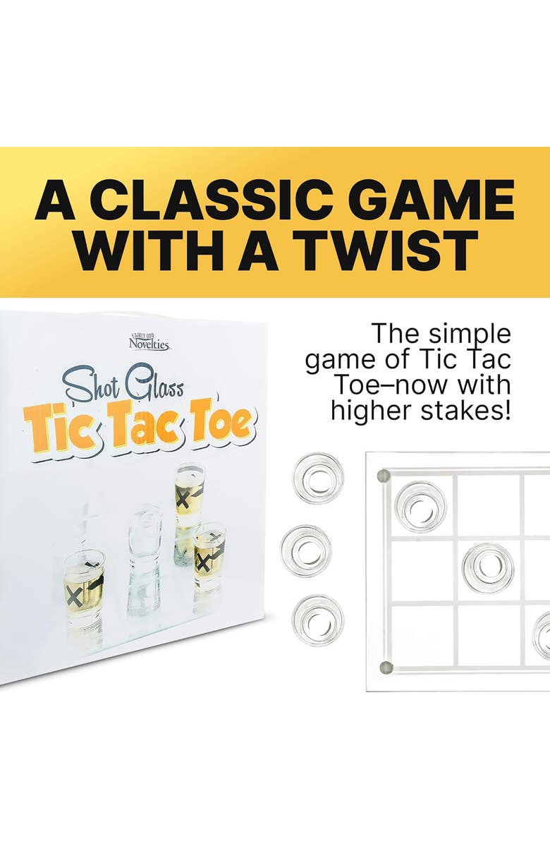 Fairly Odd Novelties Shot Glass Tic Tac Toe, Drinking Game Twist, Adult Game, Alternate, color, Multicolored