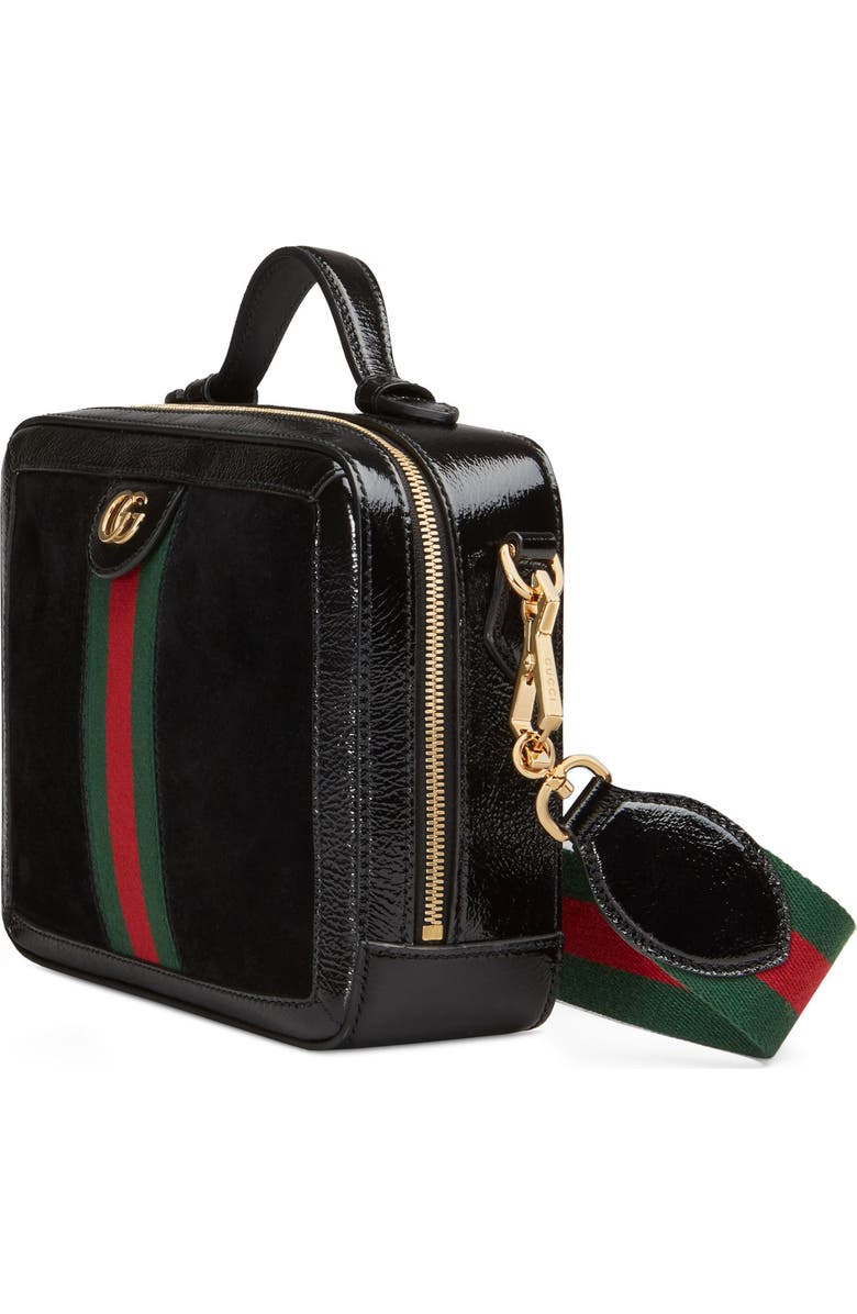 Gucci Ophidia Suede & Leather Top Handle Bag, Alternate, color,