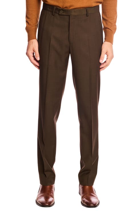 Downing Slim Fit Flat Front Dress Pants
