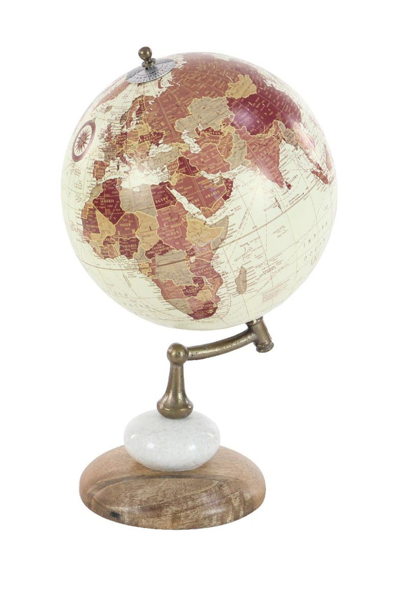 SONOMA SAGE HOME Cream Mango Wood Contemporary Globe Globe, Alternate, color,