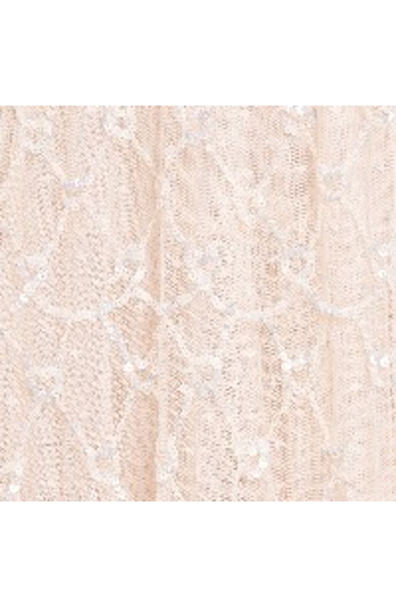 Needle & Thread Heart Lattice Cape Ankle Gown, Alternate, color, Cream