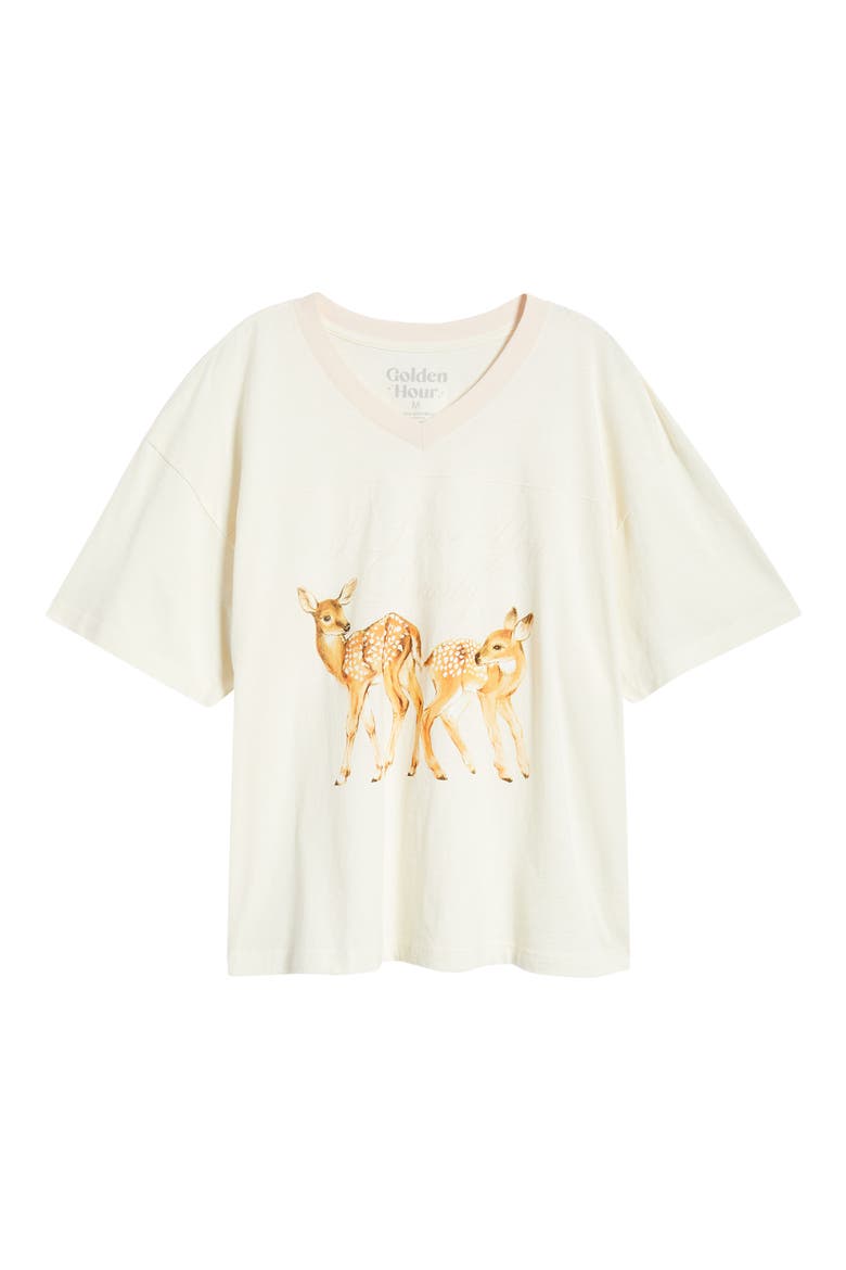 Love You Dearly Graphic V-Neck T-Shirt, Alternate, color, MARSHMALLOW