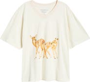 GOLDEN HOUR Love You Dearly Graphic V-Neck T-Shirt