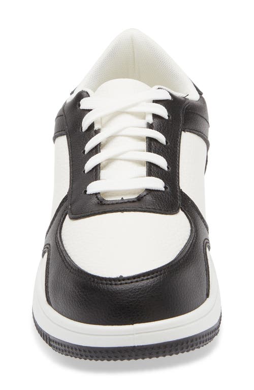 Danskin Two-toned Court Sneaker In Black/black