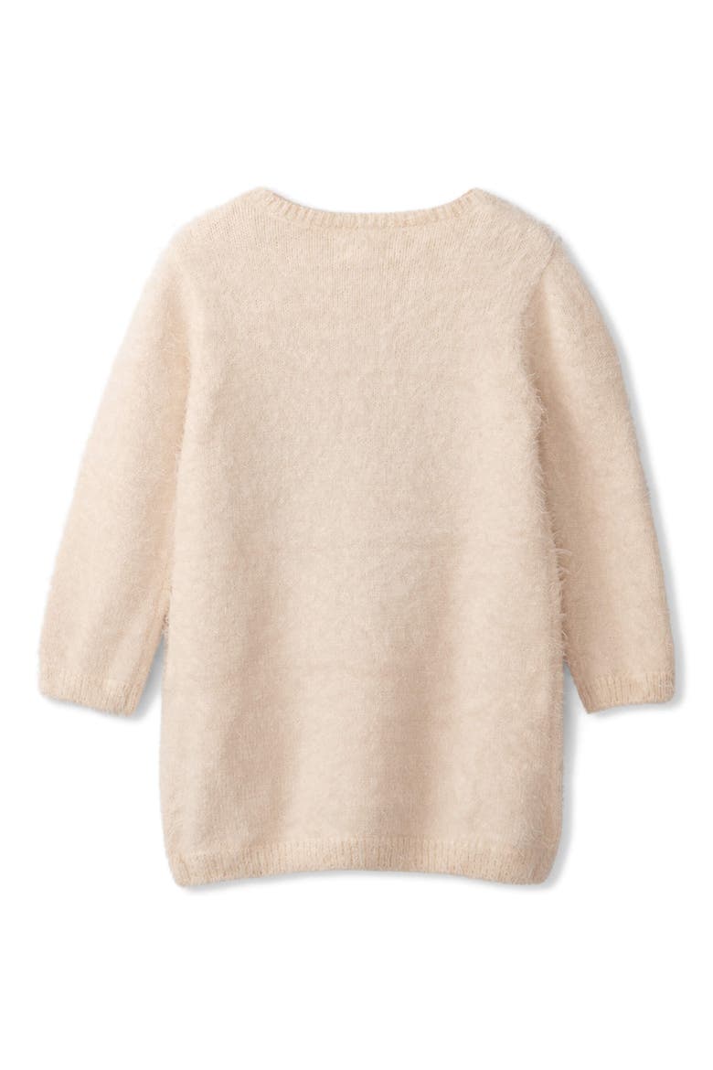 Holiday Faux Fur Sweater Dress, Alternate, color, PINK