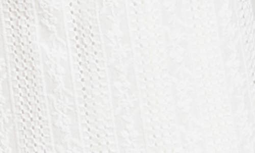 Wayf Eve Eyelet Embroidery A-line Midi Dress In Ivory