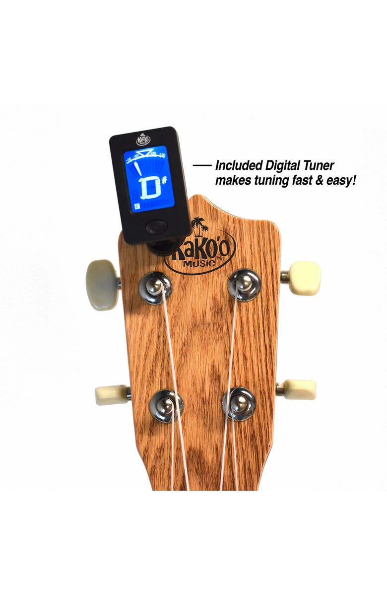 KaKo'o Music Kako'O 21" Professional Wooden Ukulele Set Sandalwood, Alternate, color, Multicolored