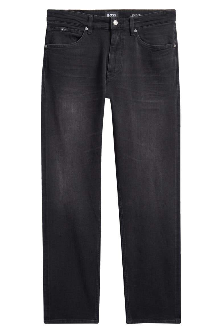 Ogden Straight Leg Jeans, Alternate, color, BLACK