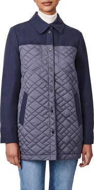 Bernardo Water-Resistant Quilted Shacket