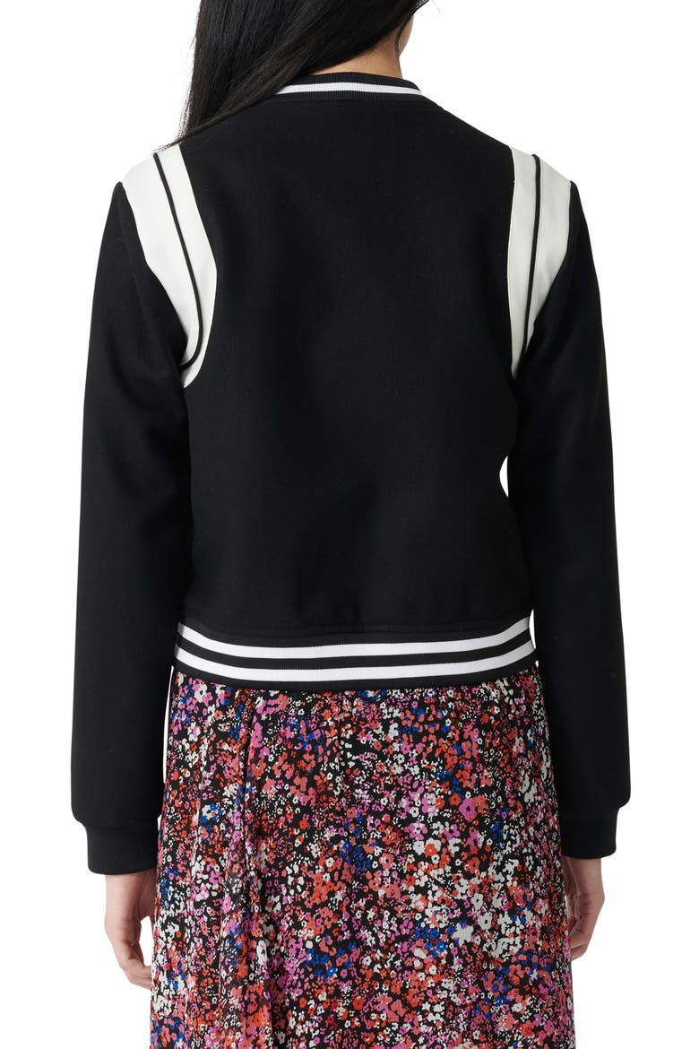 Berry Varsity Jacket, Alternate, color, BLACK