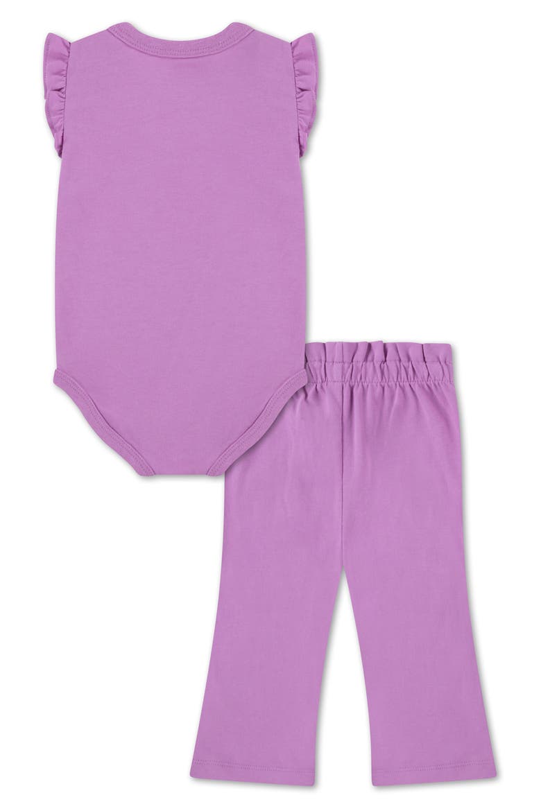 Bodysuit & Paperbag Waist Pants Set, Alternate, color, LIGHT MAGENTA