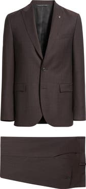 AllSaints Rawdon Peak Lapel Slim Fit Wool Suit