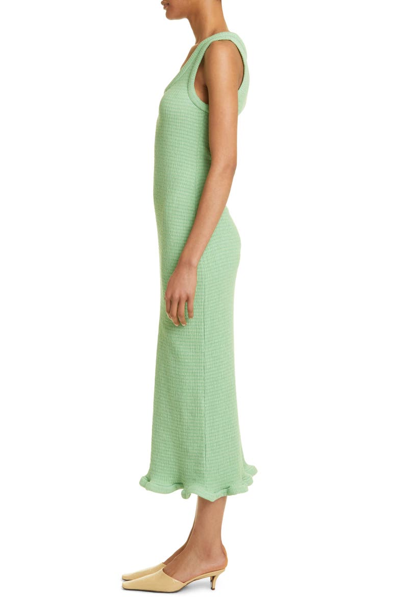 Jil Sander Ruffle Hem Jersey Midi Tank Dress, Alternate, color, 