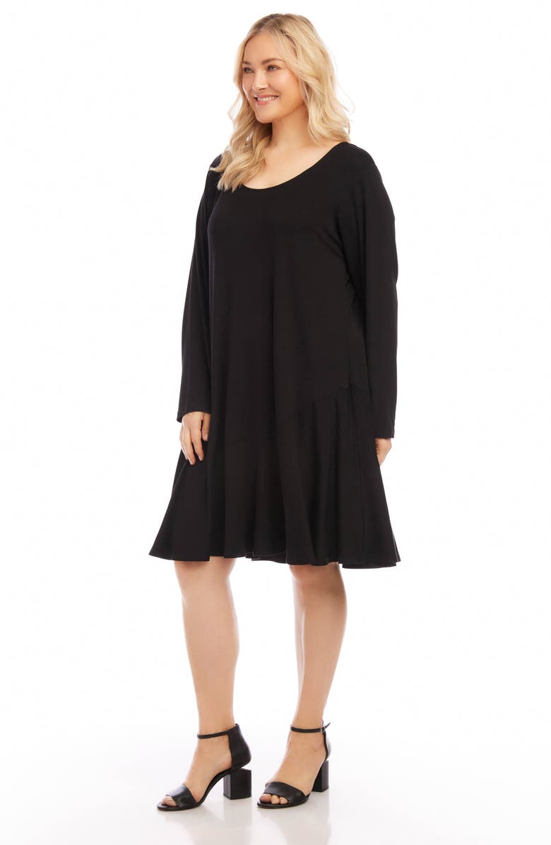 Karen Kane Montana Long Sleeve A-Line Jersey Dress, Alternate, color, 