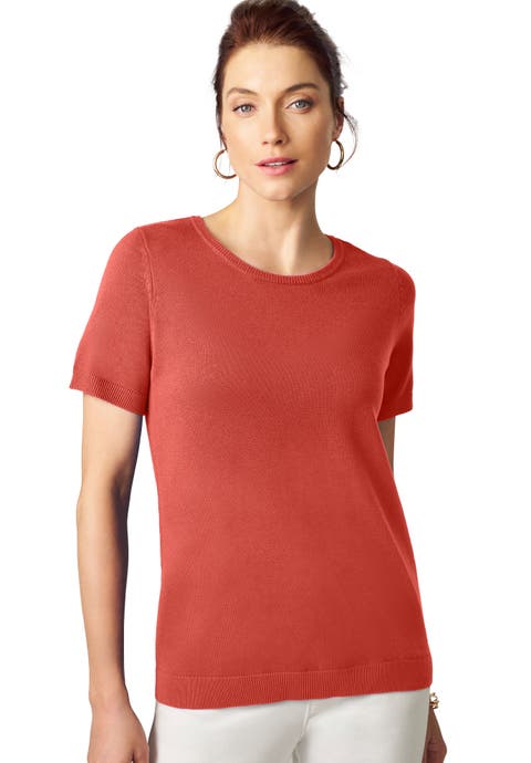 Fine Gauge Crewneck Knit Shell (Plus)
