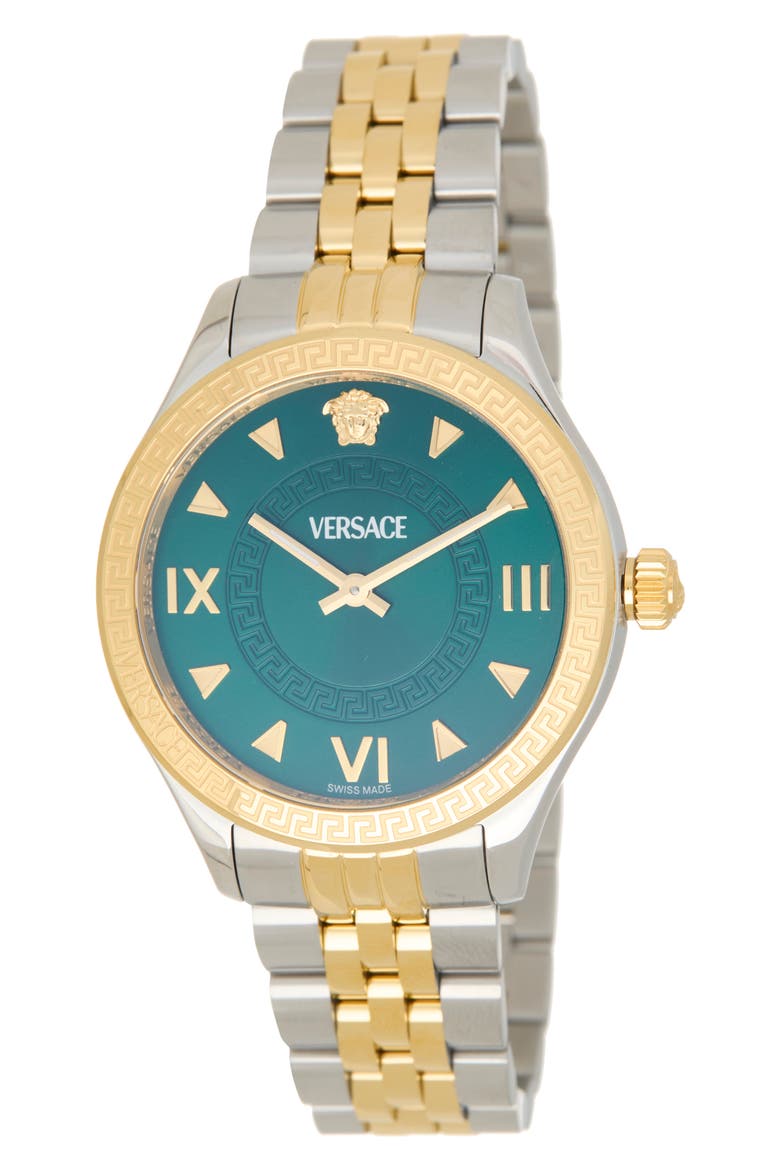 Hellenyium Bracelet Watch, 36mm, Main, color, TEAL/TWO TONE