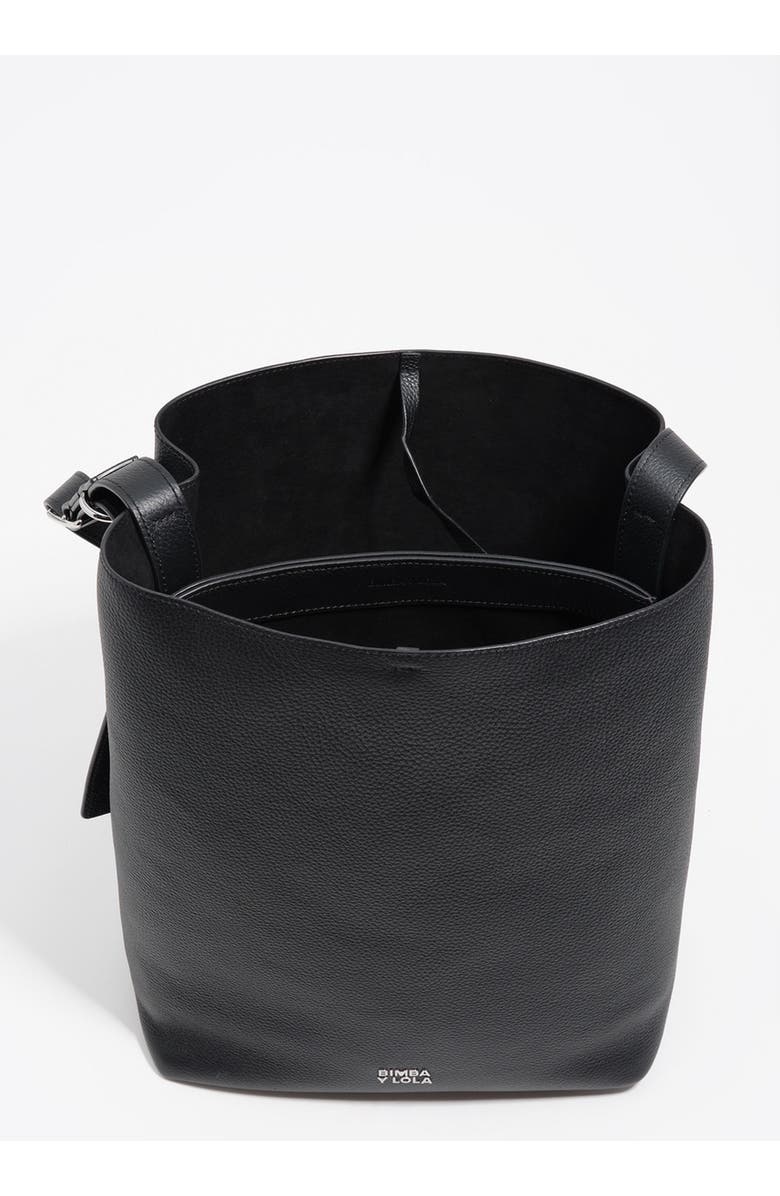 Bimba y Lola High Leather Carlino Bag, Alternate, color, Black