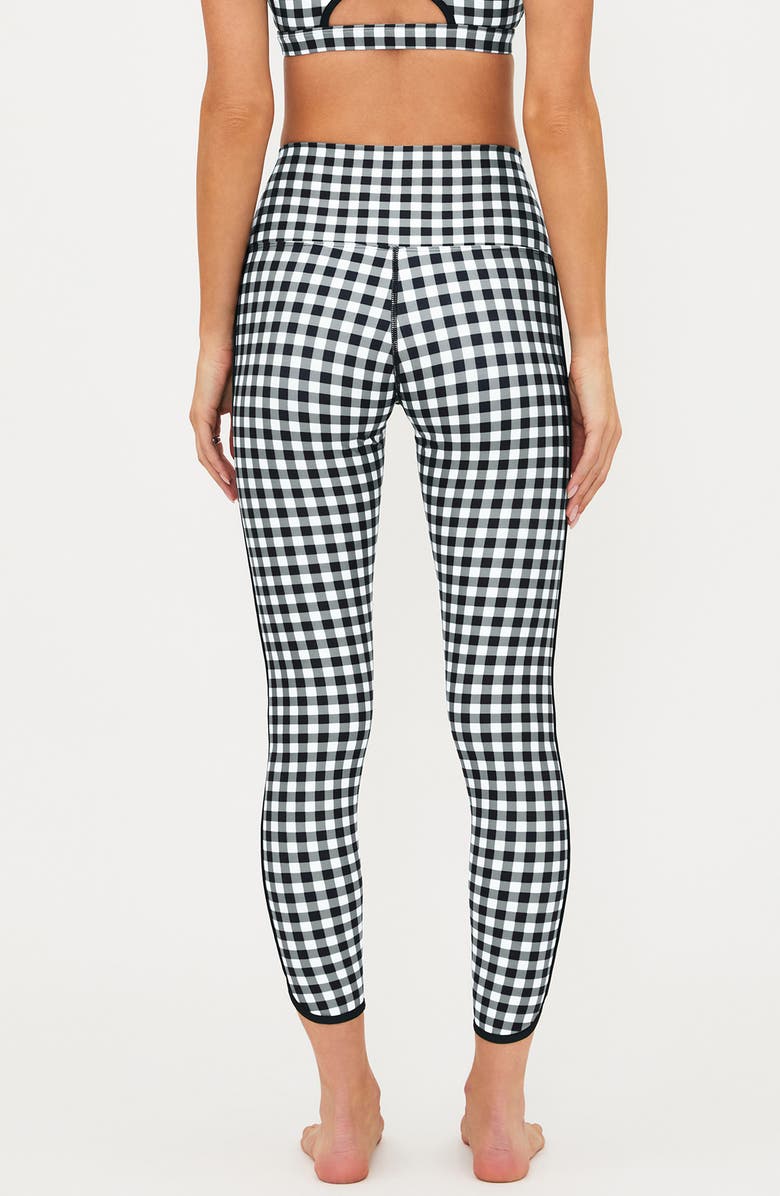 Beach Riot Rella Side Stripe Ankle Leggings, Alternate, color, Slate Gingham