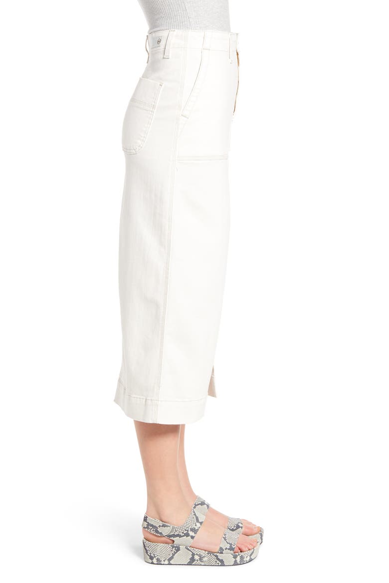 The Lana Denim Midi Skirt, Alternate, color, MODERNE WHITE