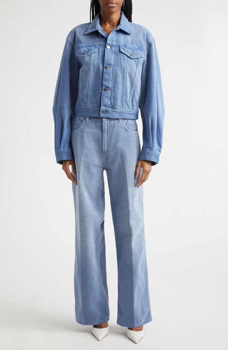 Haikure Winona Bull 44 Distressed Wide Leg Jeans, Alternate, color, Indigo