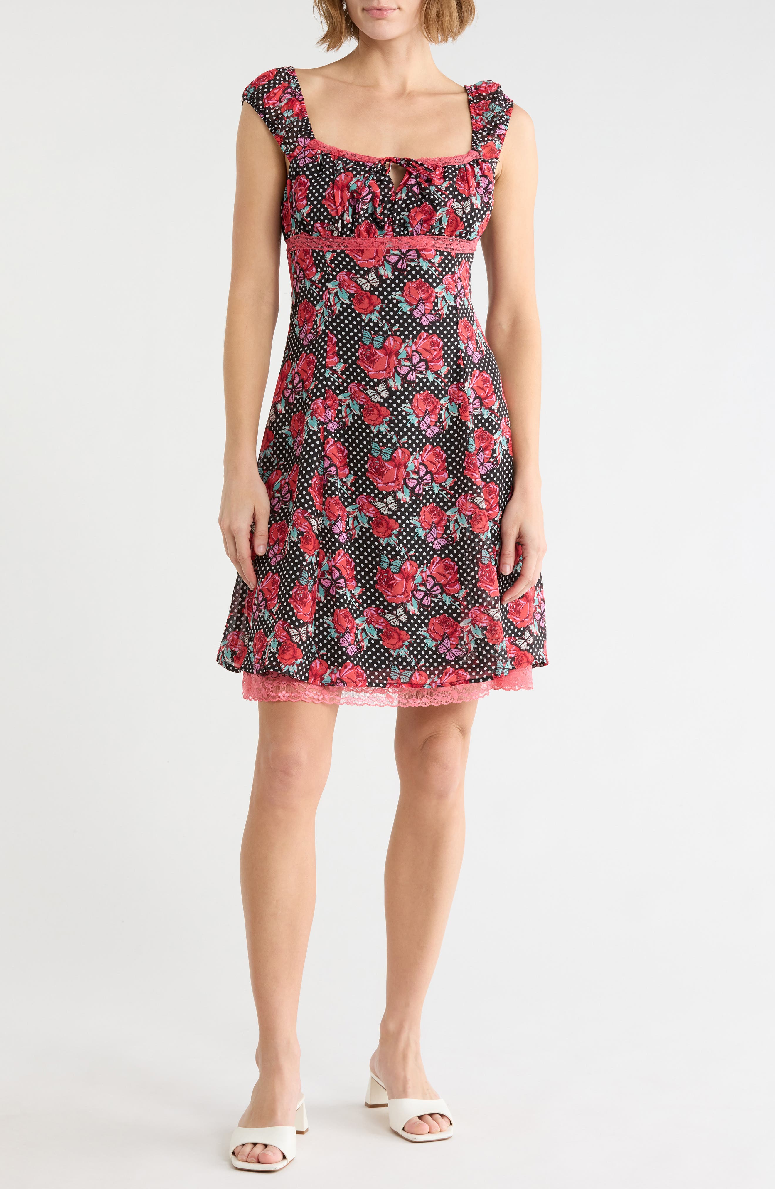 Emma Lace Trim Minidress