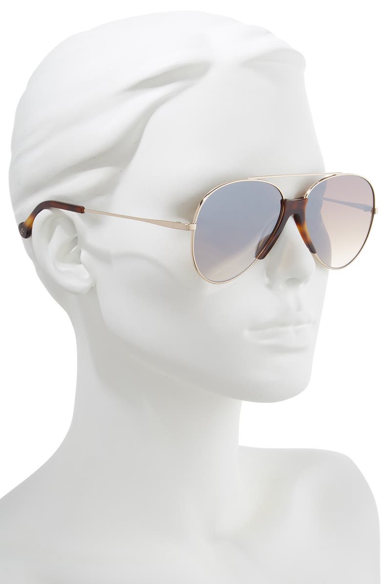 Colors In Optics Brasco 61mm Gradient Aviator Sunglasses, Alternate, color, 