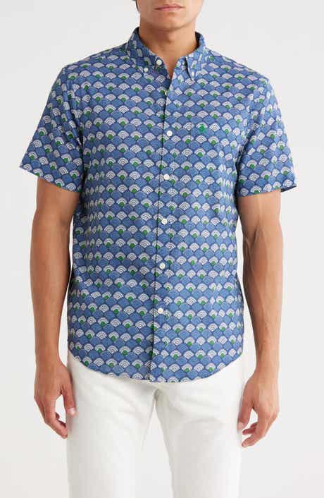 Original Penguin Short Sleeve Linen & Cotton Button-Up Shirt