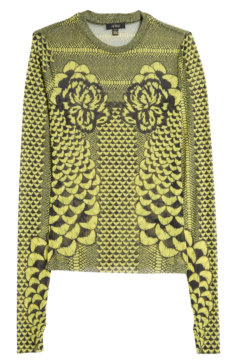 AFRM Kaylee Print Mesh Top, Alternate, color, 