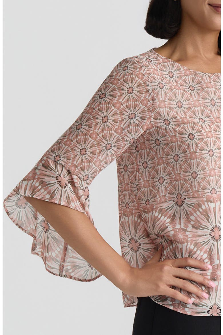 Print Ruffle Sleeve Top, Alternate, color, TEAROSE MULTI