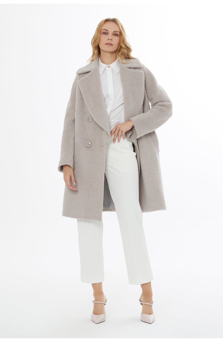 Gizia Notch Lapel Jacket with Button Detail and Pockets, Alternate, color, Beige