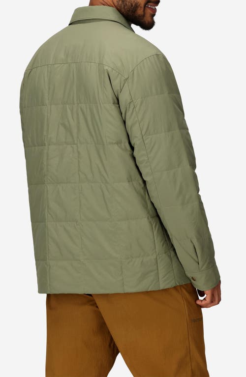 Marmot Ares 700 Fill Power Down Shacket In Green