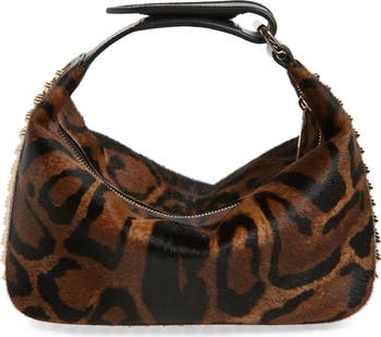 Funky Dopp Bengali Print Genuine Calf Hair Top Handle Pouch