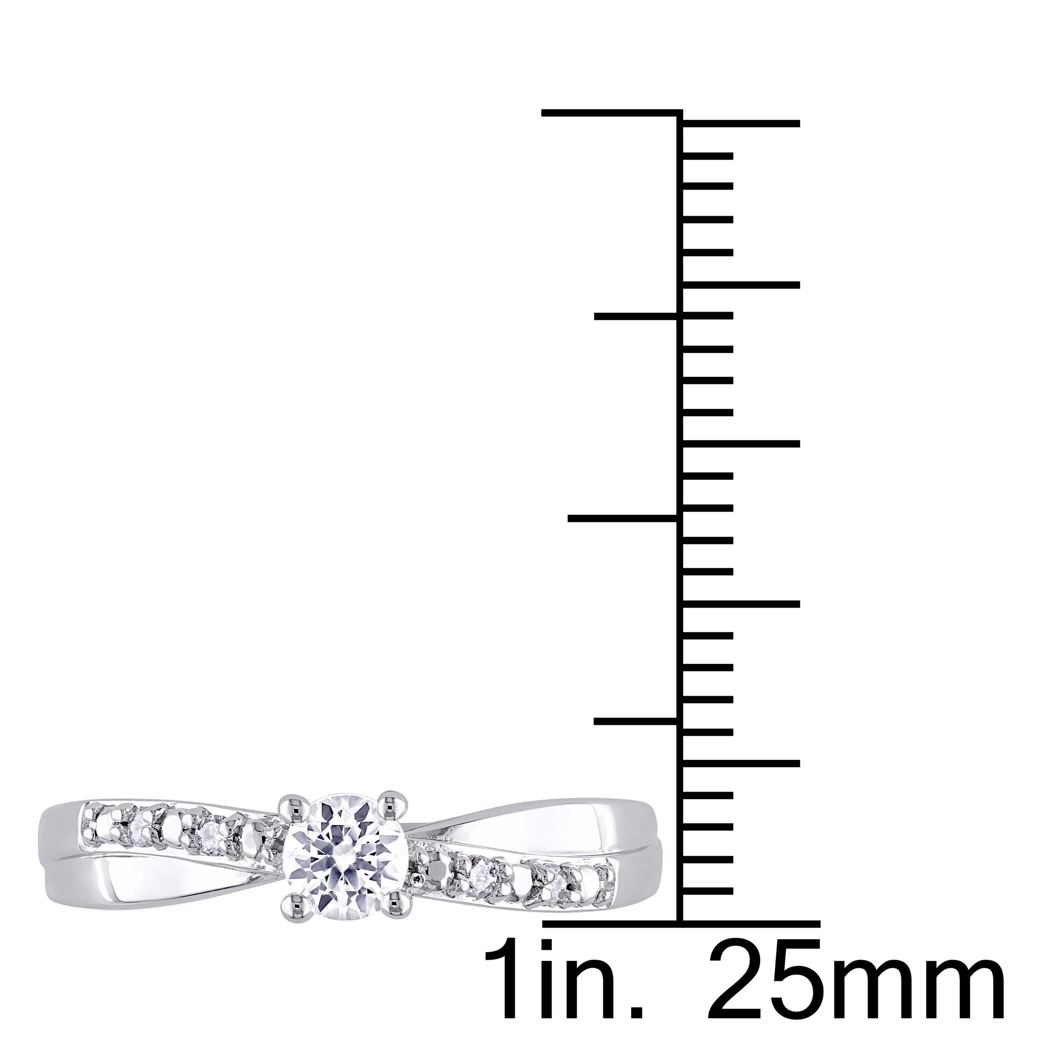 Julianna B. Created White Sapphire & Diamond Crossover Ring (Women ...