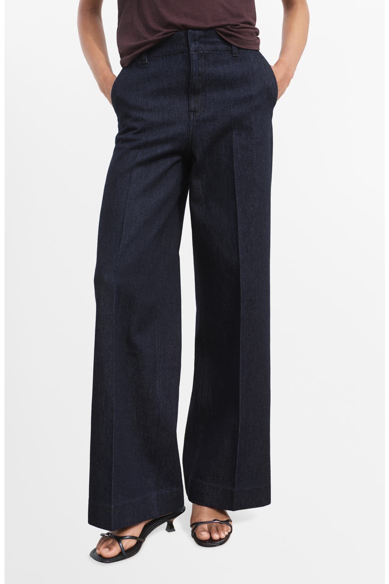 High Waist Wide Leg Denim Pants, Main, color, OPEN BLUE