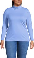 Lands' End Lightweight Jersey Long Sleeve Turtleneck