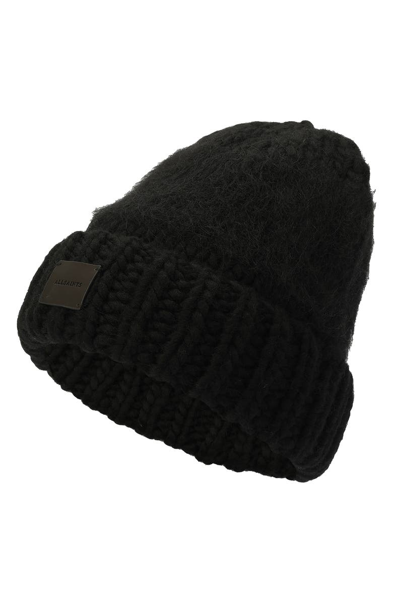 AllSaints Yarn Mix Knit Beanie, Alternate, color, 