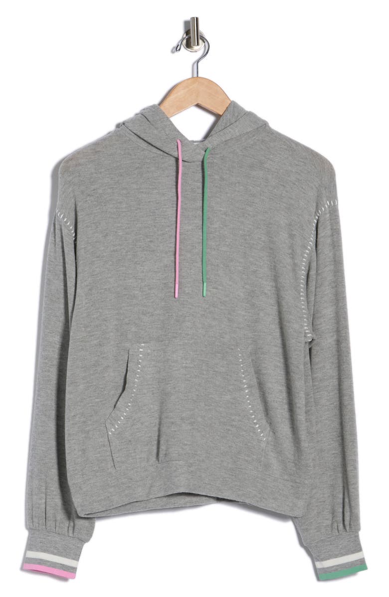PJ Salvage Peachy Party Hoodie, Alternate, color, Dark Heather Grey