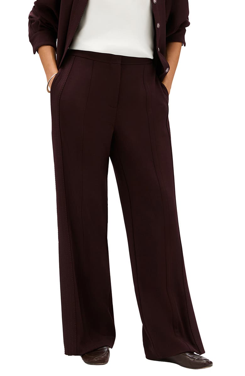 Another Tomorrow Fluid Jersey Track Pant, Main, color, Dark Chocolate